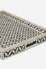 Black Bone Inlay Tray In Geometric Design Black 3