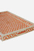Bone Inlay Tray In Geometric Design Orange 3