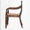 Bone Inlaid Cane Teakwood Chair 2