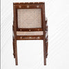Bone Inlaid Cane Teakwood Chair 3