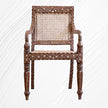 Bone Inlaid Cane Teakwood Chair 4