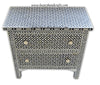 Black Bone Inlay 2 Drawer Geometric Bedside Large 2