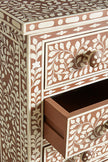Bone Inlay Brown 6 Drawer Floral Lingerie Chest 4