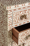 Brown Bone Inlay 6 Drawer Floral Lingerie Chest 4
