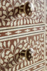 Bone Inlay Brown 6 Drawer Floral Lingerie Chest 3