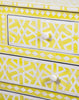 Yellow Bone Inlay Chest Of 4 Drawer Star Geometrical Design 3