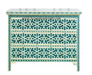 Green Bone Inlay Chest Of 3 Drawer Star Geometrical Design 3