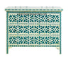 Green Bone Inlay Chest Of 3 Drawer Star Geometrical Design 3