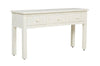 Bone Inlay Floral 3 Drawer Floral Console Edge White 2