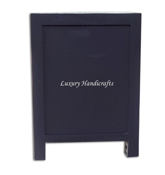 Bone Inlay Geometric Star 1 Drawer 2 Door Bedside Table Black
