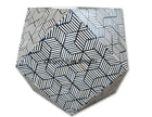 Bone Inlay Optical Octagonal Side Table Black 3