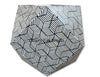 Bone Inlay Optical Octagonal Side Table Black 3