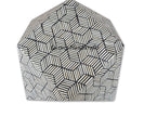 Bone Inlay Optical Octagonal Side Table Black 4