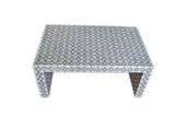 Bone Inlay Quote Center Table Grey 2