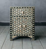 Black Bone Inlay Targua 1 Drawer 2 Door Bedside Table 1