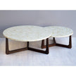 Bone Inlay Chevron Top Center Table With Polish Base 1