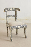 Bone Inlay Floral Chair Black 1