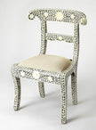 Bone Inlay Floral Chair Grey 2