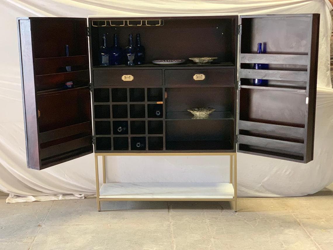 Bone Inlay Foliage Spiral Bar Blue luxuryhandicrafts