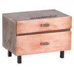 Copper Timber Two Drawer Side Table 2