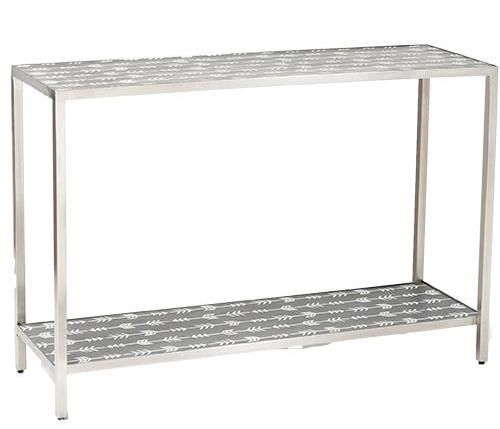 Mother Of Pearl Inlay Arrow Console Grey