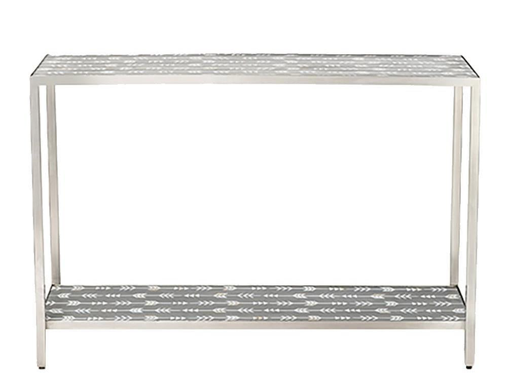 Mother Of Pearl Inlay Arrow Console Grey