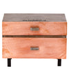 Copper Timber Two Drawer Side Table 1