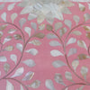 Curved Mother of Pearl Inlay Desk Floral Pink 4