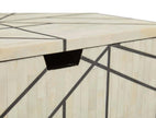 Elegant One Drawer Bone Inlay Side Table