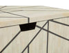 Elegant One Drawer Bone Inlay Side Table