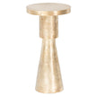 Embossed Brass Side Table Pole 2