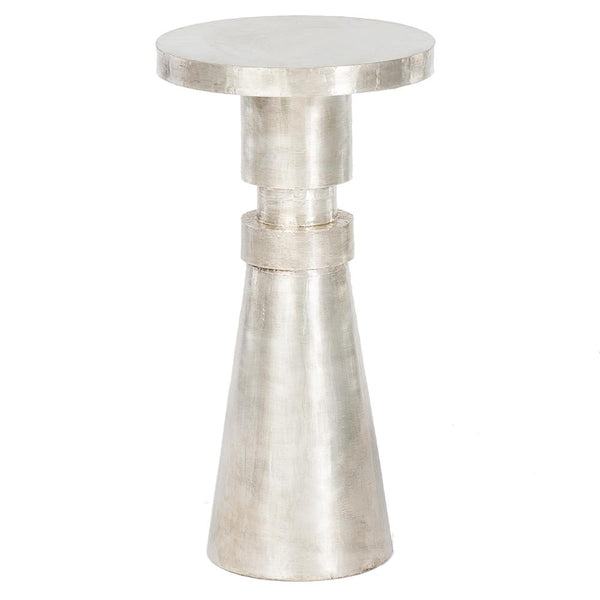 Embossed Metal Side Table Pole