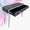 FUSION Sleek Geometric Bone Inlay Desk Black 3