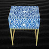 FUSION Bone Inlay Nightstand Blue Ready to Ship 4
