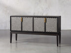 Fishscale Bone Inlay Bar Cabinet Black 2