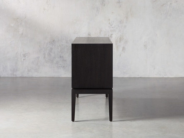 Fishscale Bone Inlay Bar Cabinet Black