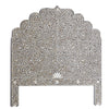 Floral MOP Inlay Headboard Grey 2