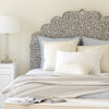 Floral MOP Inlay Headboard Grey 1