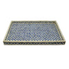 Blue Bone Inlay Tray In Geometric Design 1