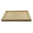 Mustard Bone Inlay Tray In Geometric Design 1