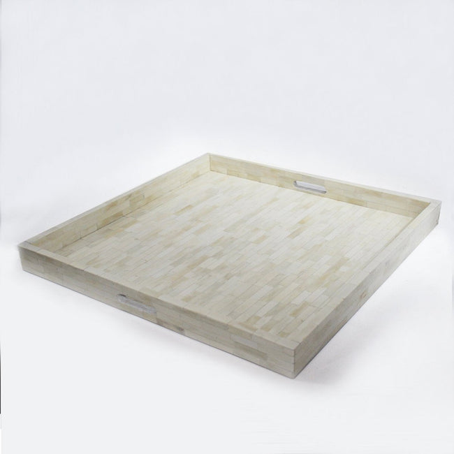 Full Ivory Bone Inlay Tray Square  1