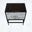 Full Bone 2 Drawer Bedside Black Ready to Ship 2