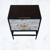 Full Bone 2 Drawer Bedside Black Ready to Ship 2