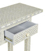 Grey Bone Inlay 3 Drawer Geometric Console Long Edges 3