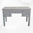 Grey Mother Of Pearl Inlay 5 Drawer Desk 2