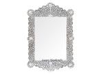 Mother Of Pearl Inlay Scalloped Mirror Grey 2