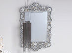 Mother Of Pearl Inlay Scalloped Mirror Grey 1