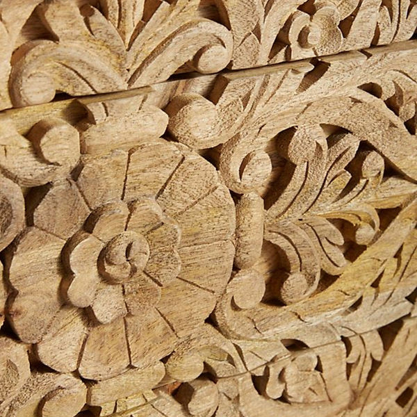 Luxury Handcarved Lombok 3 Drawer Dresser Natural