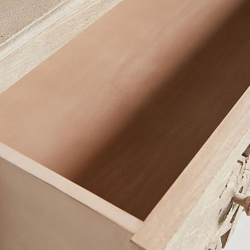 Luxury Handcarved Lombok 3 Drawer Dresser Grey luxuryhandicrafts