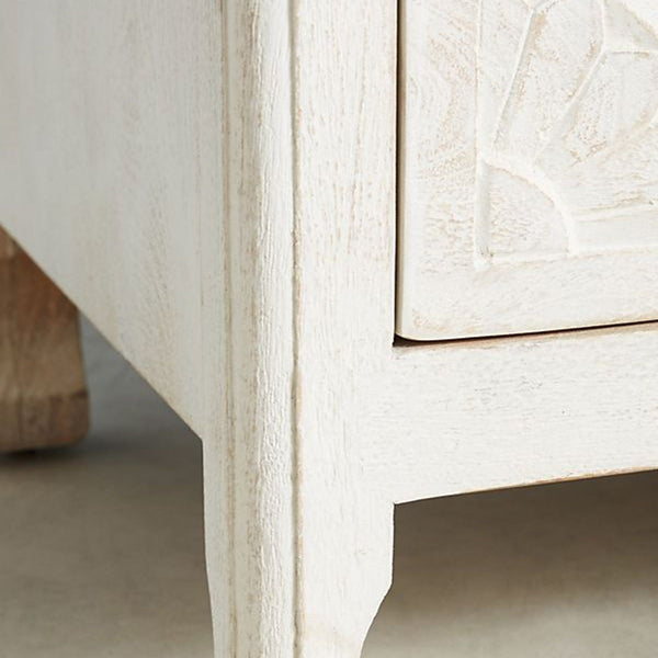 Luxury Handcarved Lombok 3 Drawer Dresser White